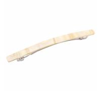 French Amie Long and Thin Handmade Celluloid Pearl Ivory Hair Clip Barrette - 4 Inches (Cream Nouget)