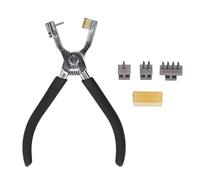 French Angled Chisel Punch Pliers, Leather Hole Punch Tool with Replaceable Heads, Double Lever Design for Labor Saving, High Hardness Stainless Steel Craft Punch for DIY Leather,