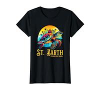 French Antilles St. Barth Value Graphic T-Shirt, Women, Black, L