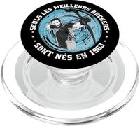 French Archer born 1963 Vintage Birthday Arrow-sport Archery PopSockets PopGrip for MagSafe