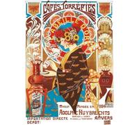 French Art Nouveau Vintage Illustration Coffee Wall Art Photo Picture Print Poster (A3 297 x 420mm)
