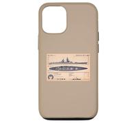 French Battleship Richelieu BB-15 WW2 Recognition Diagram Case for iPhone 12/12 Pro