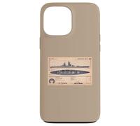 French Battleship Richelieu BB-15 WW2 Recognition Diagram Case for iPhone 13 Pro Max