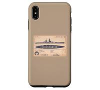 French Battleship Richelieu BB-15 WW2 Recognition Diagram Case for iPhone XS Max