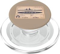French Battleship Richelieu BB-15 WW2 Recognition Diagram PopSockets PopGrip for MagSafe