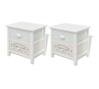 French Bedside Cabinet Table Night Stand Storage Chest 1/2 pcs vidaXL