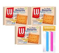 French Biscuits bundle contains Lu Le Petit Beurre, Pack of 3 X 167g, Sealing Clips x2
