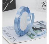French Blue Satin Ribbon, 3/8" x 25 Yards | Single-Faced, User Friendly, Solid Ribbon for Gift Wrapping, DIY Craft Projects, Scrapbooking, Wedding, Event Decor