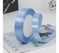 French Blue Satin Ribbon, 5/8" x 25 Yards | Single-Faced, User Friendly, Solid Ribbon for Gift Wrapping, DIY Craft Projects, Bows Making, Wedding, Event Decor