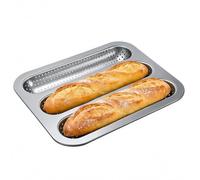 French Bread Baking Pan - Long Roll Sandwich Baking Mold Perforated Bread Tray | Bakeware Form for Home Breakfast Restaurant Apartment Commercial Kitchen Refrigerator Storage Use