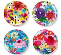 French Bull Assorted Plates - 4 Piece Set - 11 inch Melamine Dinner Plate Set - Melamine Dinnerware for Indoor and Outdoor - Assorted Garden Floral