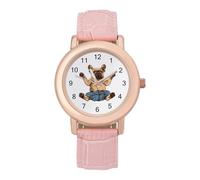 French Bull Dog Fashion Women's Watch Easy Reader Novelty Slim Quartz Casual Dress Wrist Watches