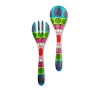 French Bull Salad Server 2 Piece Set - Melamine Dinnerware - 13" - Outdoor, Party, Utensils - Dial