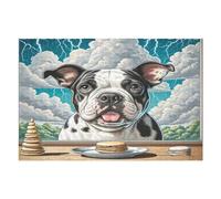 French Bulldog 1000-piece Jigsaw Puzzle Bundle Cute Pet Animals Family Puzzle Lovers Brain Training Mindful Activity Spring Gift Durable Cardboard 1000 PCS