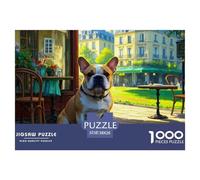 French Bulldog 1000 Piece Jigsaw Puzzle For Adults Educational Games Stress Relief Puzzle Exercise The Memory of The Brain for Men, Women, Elders, Seniors 38x26cm/1000pcs