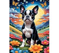 French Bulldog 1000 Piece Jigsaw Puzzles for Adults, Colourful, Challenging & Brainteasing Adult puzzles 1000 Pieces Flower, Fun jigsaws for The Whole Family 30x20 inch