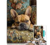 French Bulldog 1000 Piece Jigsaw Puzzles for Teenagers,for Educational Game Challenge Toy Unique Home Decor And Gifts (38x26cm)