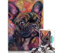 French Bulldog 1000 Piece Jigsaw Puzzles for Teenagers,Learning Educational Toy for Is Ideal As A Gift for The Whole Family 50x75cm