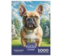 French Bulldog 1000 Piece Puzzle for Adults Whimsical Challenge Perfect for Relaxation 100% Recycled Cardboard Jumbo 38x26cm/1000pcs