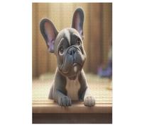 French Bulldog 1000 Piece Wooden Jigsaw Puzzles for Adults Puzzle Learning Educational Toys Family Games for Kids Jigsaws 78×53cm