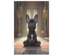 French Bulldog 1000 Piece Wooden Jigsaw Puzzles for Adults Puzzle Learning Educational Toys Family Games for Kids Jigsaws （78×53cm）