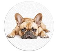 FRENCH BULLDOG 1000 Pieces Circle Jigsaw Puzzles for Adults Kids 14+ Animal Geometric Smooth Edging Unique Challenge Games 1000pcs (67.5x67.5cm)