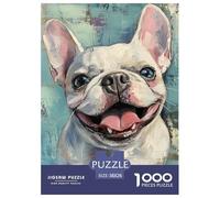 FRENCH BULLDOG 1000 Pieces Jigsaw Puzzles Age 12+ for Adults Animal Whimsical Challenge Perfect for Relaxation Fully Interlocking 38x26cm/1000pcs