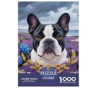 FRENCH BULLDOG 1000 Pieces Jigsaw Puzzles Cute Pets Puzzle for Adults Staycation Kill Time Home Decoration Educational Toy Age 14+ ForAdults 38x26cm/1000pcs