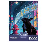 French Bulldog 1000 Pieces Jigsaw Puzzles For Adults Educational Games Stress Relieving Entertainment Cultivate The Spirit of Teamwork for Adults And Kids, Age 12 Years Up 70x50cm/1000pcs