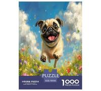 FRENCH BULLDOG 1000 Pieces Jigsaw Puzzles For Adults Family Challenge Toys Stress Relieving Entertainment Exercise The Memory of The Brain for Adults And Kids, Age 12 Years Up 70x50cm/1000pcs