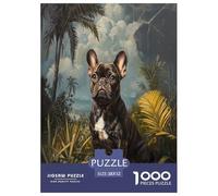 FRENCH BULLDOG 1000 Pieces Premium Jigsaw for Adults Gifts Quirky, Abstract Design, Fun Details, Educational, Challenging Puzzle Games 52x38cm/1000pcs