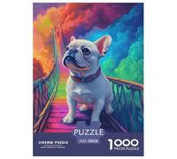 FRENCH BULLDOG 1000 Pieces Premium Jigsaw for Adults Quirky, Abstract Design, Fun Details, Educational, Challenging Puzzle Games 38x26cm/1000pcs