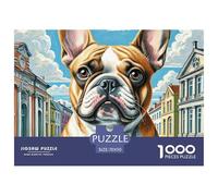 French Bulldog 1000 Pieces Premium Jigsaw Puppy Age 12+ Quirky, Abstract Design, Home Decoration, Educational, Challenging 70x50cm/1000pcs