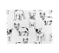 French Bulldog 2,500 Pieces Puzzles for Adults-Wooden Jigsaw Puzzle for Adults Elderly