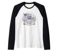 French Bulldog 250 Years Anniversary USA Raglan Baseball Tee
