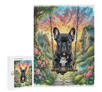 French Bulldog 500 Piece Jigsaw Puzzles Suitable Adults Kids Cute Pet Animals Jigsaws Home Studio Decor Stress Relief Challenge Perfect Holiday Present 500 PCS