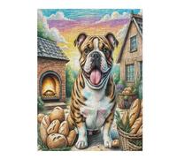 French Bulldog 500 Piece Pack DIY Jigsaw Puzzle Cute Pet Animals Collectors Ultra Difficult Educational Decorative Puzzle Gifts for Adults Birthday Sturdy Paperboard 500 PCS