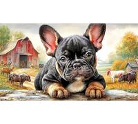 French-Bulldog Adult Jigsaws 1000 Piece Puzzle Game Challenging Puzzles for Wall Decoration and Gifts Great Gift Idea Educational Games 38x52/1000pcs