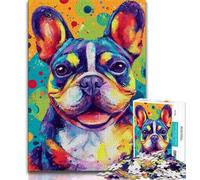 French Bulldog Adult Jigsaws 1000 Pieces Difficult,Challenging To Complete But Fun And Humorous Birthday Present,Gifts,Wall Art (75x50cm)