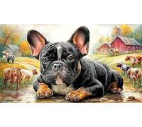 French-Bulldog Adult Jigsaws Puzzle 1000 Piece Educational Games Fun Present & Activity for Home Challenging Puzzles for Relaxation, Creativity & Gift Giving 38x52/1000pcs