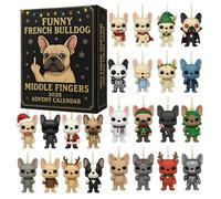 French Bulldog Advent Calendar, Christmas Countdown Calendar 24 Days with Holiday Hats, Fun Dog Lover Gift for Christmas 2025, Cute Animal Themed Present