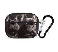 French Bulldog AirPod Pro Case, Anti Scratch Hard PC Cover with Keychain, AirPod Pro 2nd/1st Case Accessories for Women Men, Black-Style