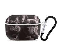 French Bulldog AirPod Pro Case, Anti Scratch Hard PC Cover with Keychain, AirPod Pro 2nd/1st Case Accessories for Women Men, White-Style