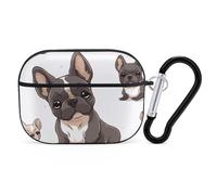 French Bulldog AirPods Pro Protective Case Cute Earphone Protective Covers with Keychain Ring - Compatible with AirPod Pro 2nd / 1st Generation