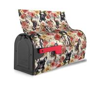 French Bulldog And flowers Print Decorative Waterproof Mailbox Cover Magnetic Mailbox Wraps Cute Festive Home Decor