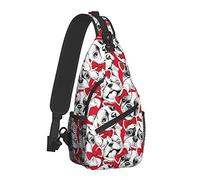 French Bulldog and Tie Sling Bag for Women Men,Animal Design Crossbody Shoulder Bags Casual Sling Backpack Chest Bag Travel Hiking Daypack for Outdoor