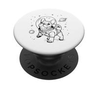 French Bulldog Astronaut Space Dog Explorer Cosmos PopSockets Adhesive PopGrip
