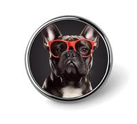 French Bulldog Backpack Pin Cute Brooch Decoration Brooches for Women Mens Lapel Pins for Suits Fashion Button Badges for Hat Backpacks Purses Jackets Shirt Suit Lapels-Square