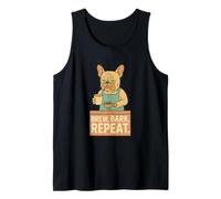 French Bulldog Barista Brew Bark Repeat Frenchie Tank Top