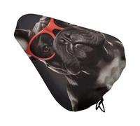 French Bulldog Bike Seat Cover Waterproof Oxford Fabric, Universal Adjustable Bicycle Saddle Cover with Drawstring Easy Install Protective Rain Dust Covers for Women Men